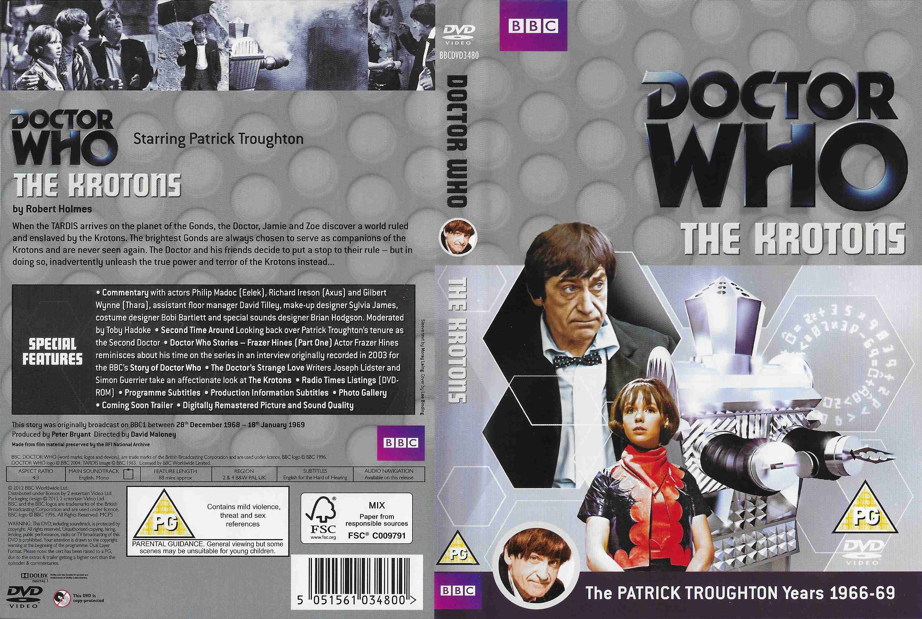 Picture of BBCDVD 3480 Doctor Who - The Krotons by artist Robert Holmes from the BBC records and Tapes library